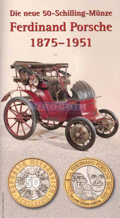 Австрия 50 шиллигов 2000 Фердинанд Порше BU