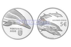 Португалия 5 евро 2020 Дельфин PROOF