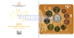 Италия набор евро 2011 BU (10 монет)