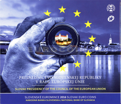 Словакия Набор Евро 2016 Председательство в ЕС BU (9 монет)